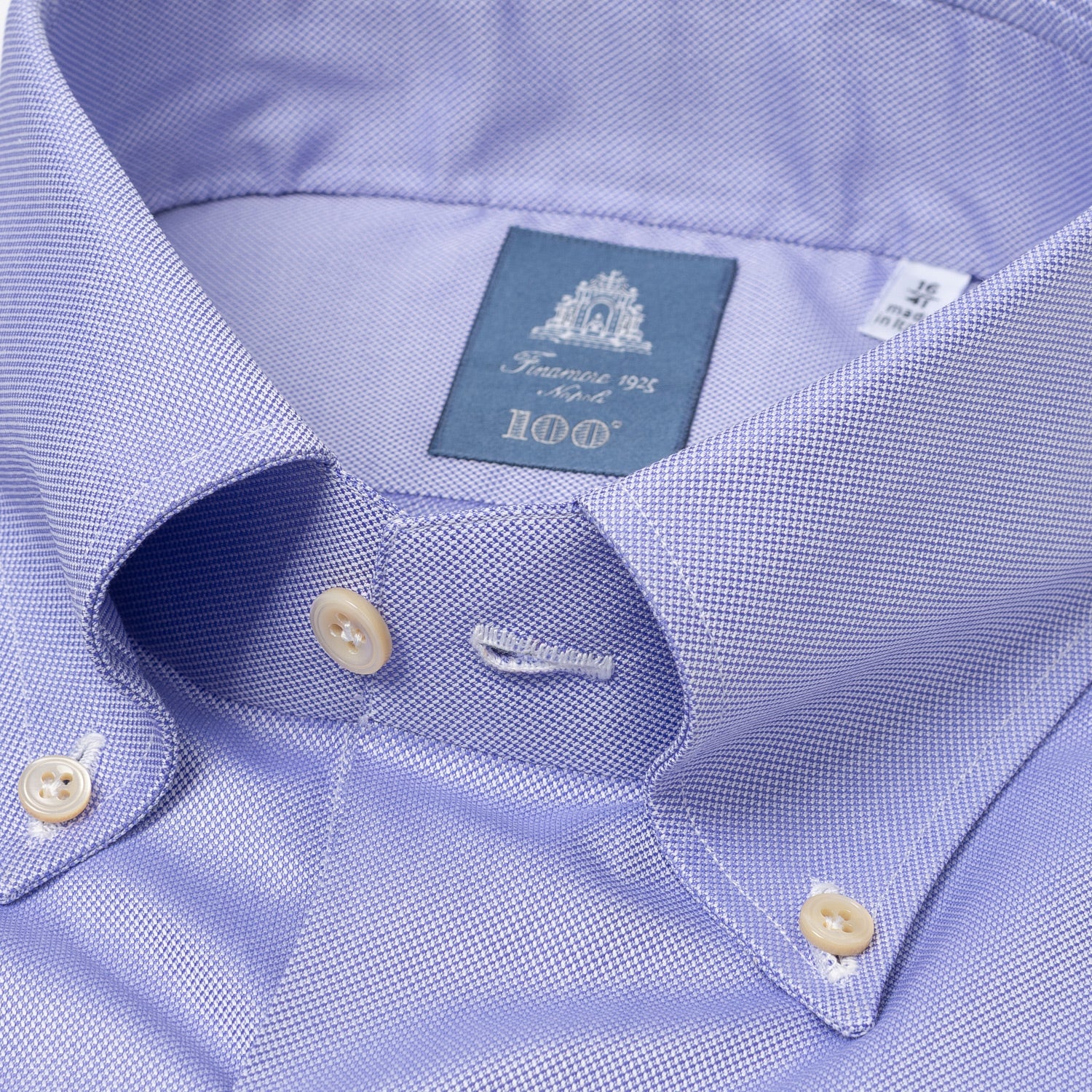 Hand-Sewn Shirt "Oxford Reale" made from pure Cotton - Collo Lucio